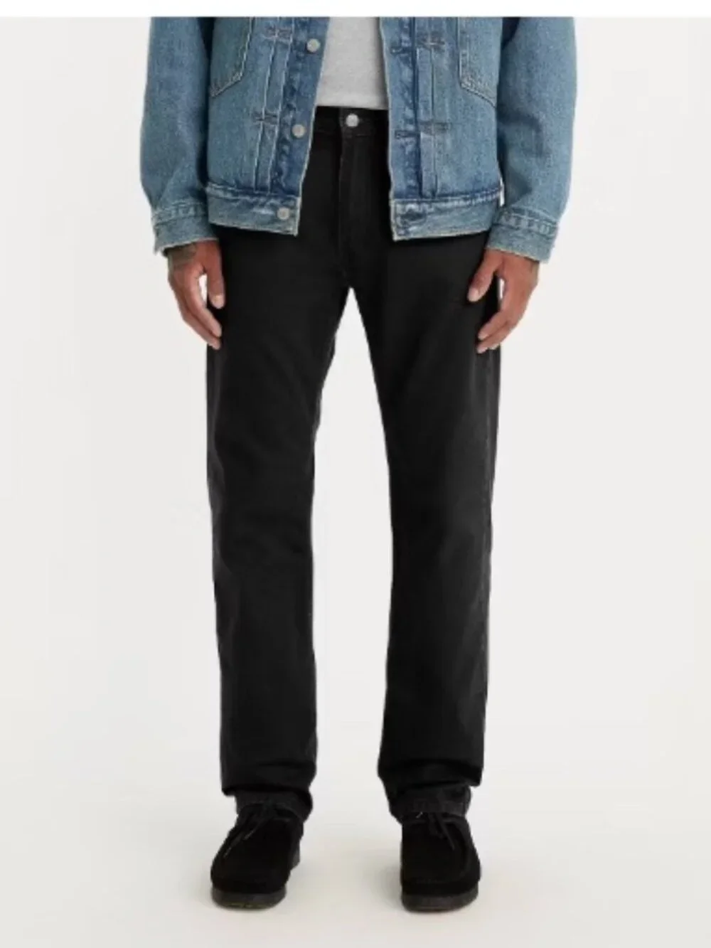 Levis Mens 505 jeans Size 36 x 32 classic straight leg in black